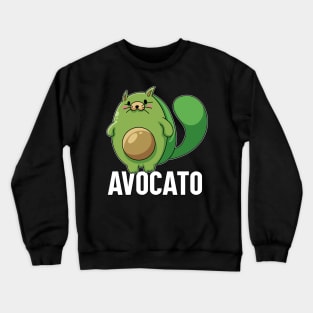 Funny Avocato Vegan Cat Avocado Tee Avogato Fresh Avocado Crewneck Sweatshirt